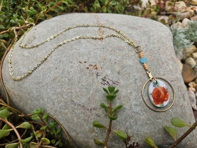 The Flaming Rose Necklace