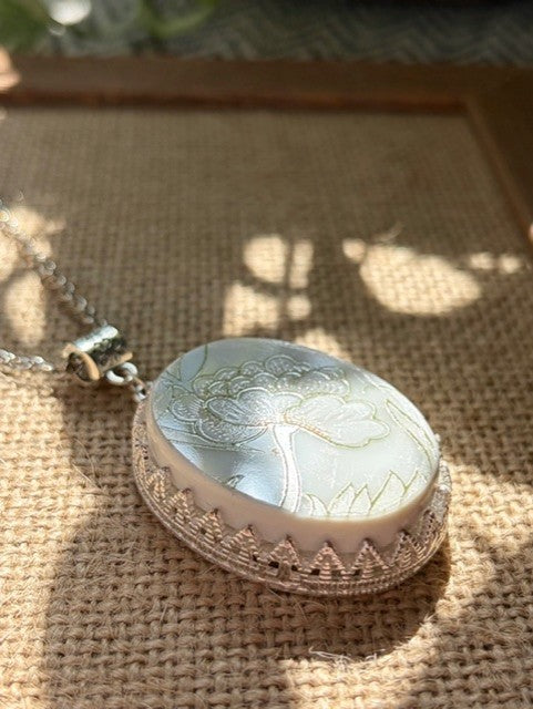 The White Peony Pendant