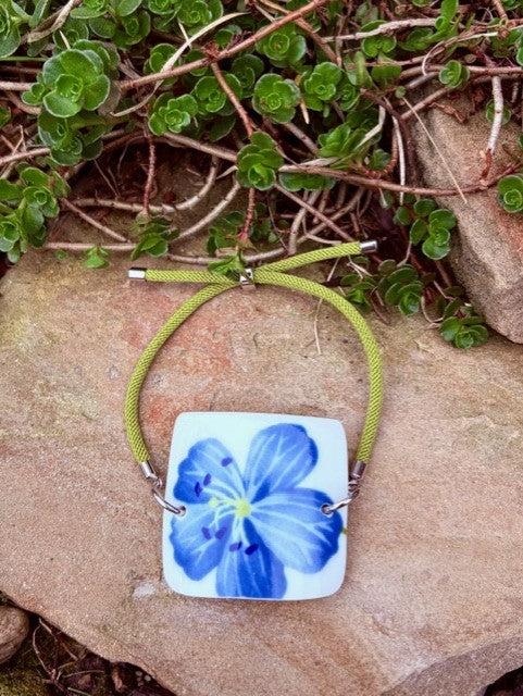 Blue Hibiscus Bracelet