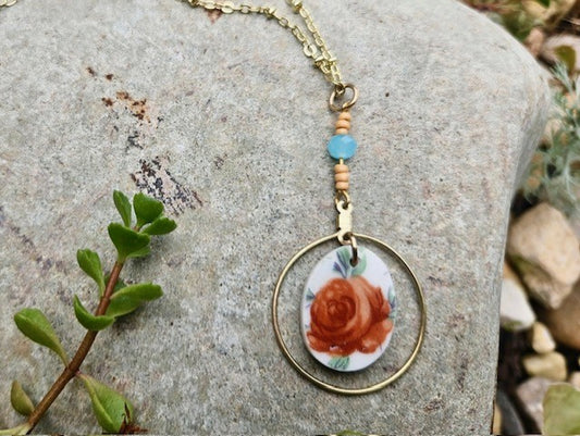 The Flaming Rose Necklace