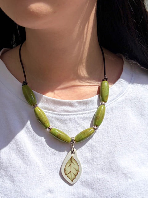 The Green Jade Leaf Pendant