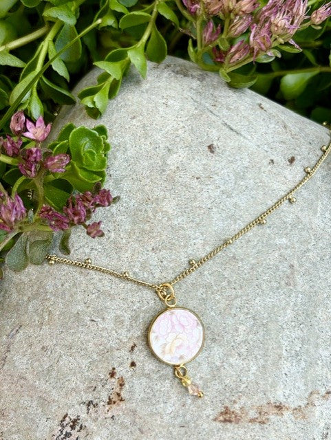 Pink Rose Necklace