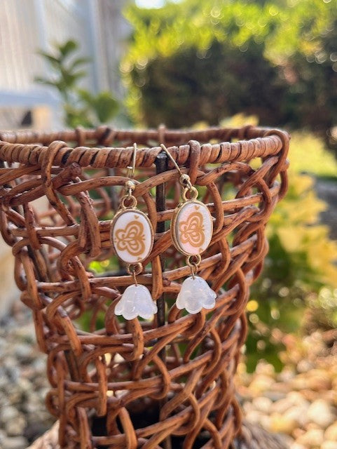 Butterfly gold earrings