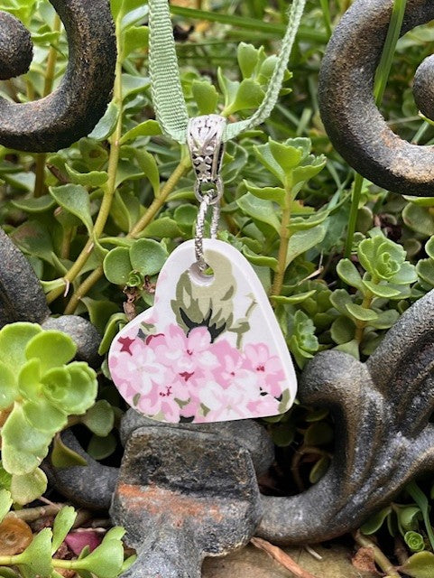 The Hydrangea Heart Necklace
