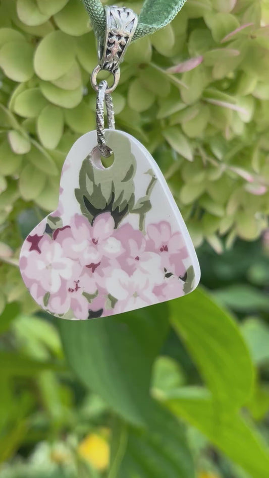The Hydrangea Heart Necklace
